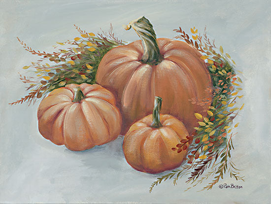 Pam Britton BR514 - BR514 - Harvest Arrangement I - 16x12 Pumpkins, Autumn, Harvest, Still Life, Greenery from Penny Lane