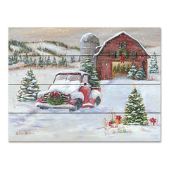 BR518PAL - Snowy Christmas Farm     - 16x12