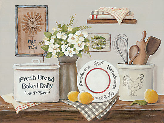 Pam Britton BR523 - BR523 - Farm Kitchen I - 16x12 Farm Kitchen, Kitchen Utensils, Still Life, Lemons, Flowers, Primitive from Penny Lane