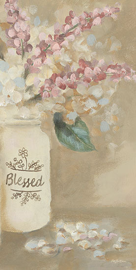 Pam Britton BR536 - BR536 - Blessed Flowers - 9x18 Blessed, Milk Cans, Flowers, Pink and White Flowers, Country, Neutral Palette from Penny Lane