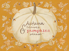 BR547 - Autumn Leaves & Pumpkin - 16x12