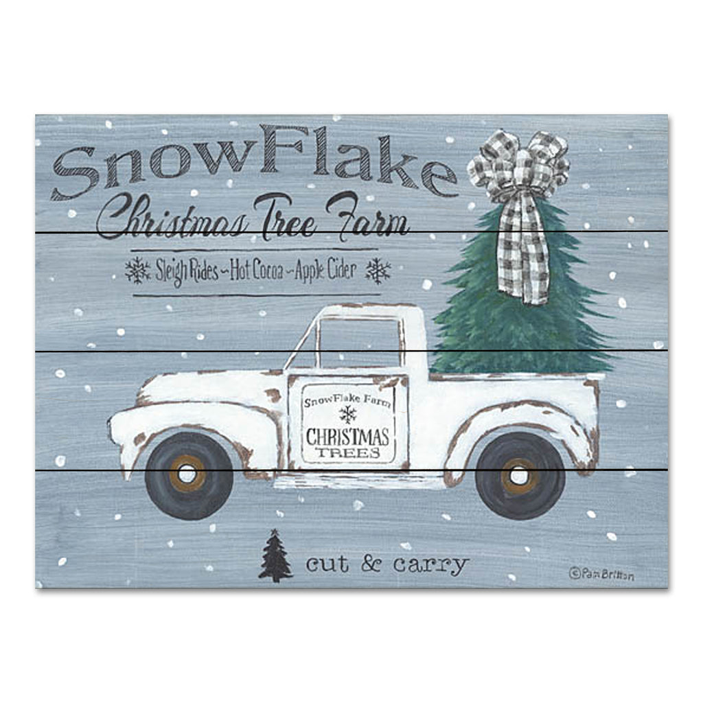 BR581PAL - Snowflake Christmas Tree Farm - 16x12