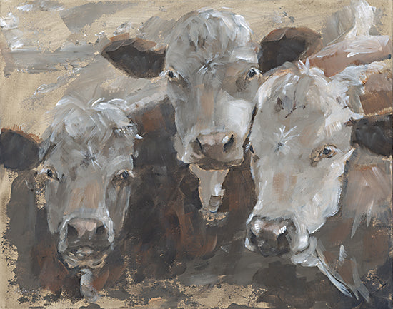 Pam Britton BR614 - BR614 - We Three Cows - 16x12 Cows, Brown and White Cows, Three Cows, Farm Animals from Penny Lane
