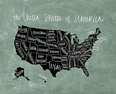 BRO135 - Chalk USA Map - 16x12