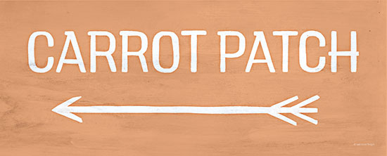 Lady Louise Designs BRO157 - BRO157 - Carrot Patch - 20x8 Easter, Carrot Patch Typography, Signs, Textual Art, Arrow, Orange, White, Whimsical from Penny Lane