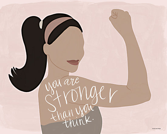 Lady Louise Designs BRO197 - BRO197 - Stronger - 16x12 Stronger Than You Think, Woman, Tween, Motivational, Girl Power, Typography, Signs from Penny Lane