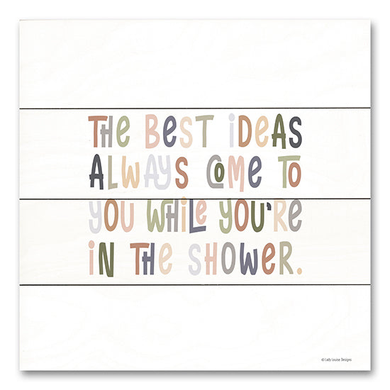 Lady Louise Designs BRO220PAL - BRO220PAL - The Best Ideas - 12x12 The Best Ideas, Humorous, Typography, Signs, Bath, Bathroom from Penny Lane