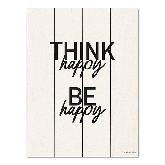Lady Louise Designs BRO257PAL - BRO257PAL - Think Happy - 12x16 Think Happy, Be Happy, Motivational, Typography, Signs from Penny Lane