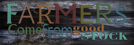 Cindy Jacobs CIN112 - CIN112 - Farmer's Come from Good Stock - 36x12 Farmers, Wood Background, Rainbow Colors, Signs from Penny Lane