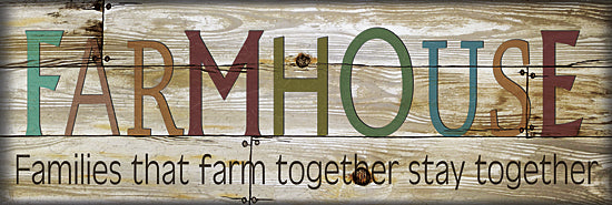 Cindy Jacobs CIN114 - CIN114 - Farmhouse - 36x12 Farmhouse, Wood Background, Rainbow Colors, Families, Together, Signs from Penny Lane
