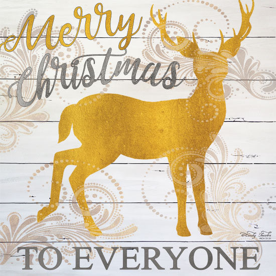 Cindy Jacobs CIN1260 - CIN1260 - Merry Christmas Deer - 12x12 Christmas, Signs, Typography, Reindeer, Wood Planks from Penny Lane