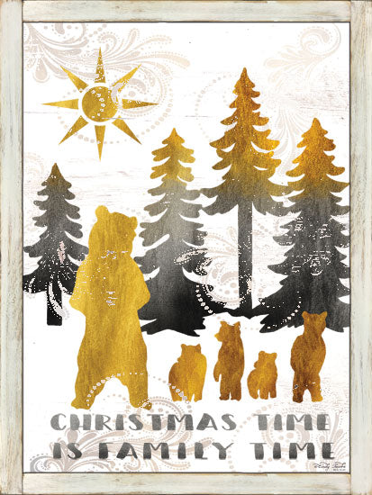 Cindy Jacobs CIN1263 - CIN1263 - Christmas Time is Family Time - 12x16 Signs, Typography, Christmas, Family, Bear, Bear Cubs, Trees from Penny Lane