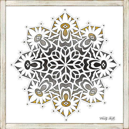 Cindy Jacobs CIN1345 - CIN1345 - Mandala on White   - 12x12 Mandala, Patterns, Symbol from Penny Lane
