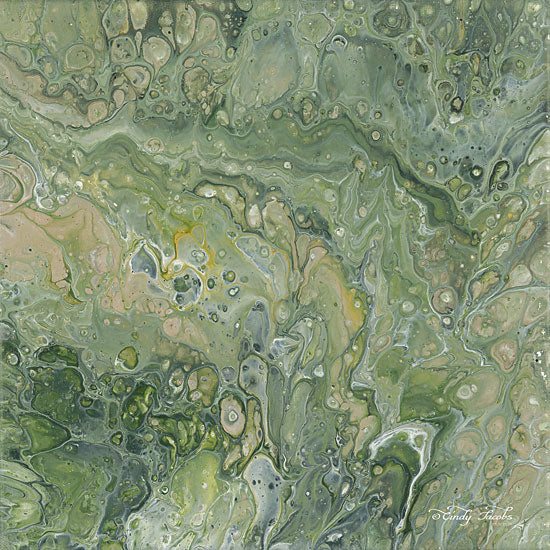 Cindy Jacobs CIN1517 - Abstract in Seafoam III - 12x12 Abstract, Green, Contemporary from Penny Lane