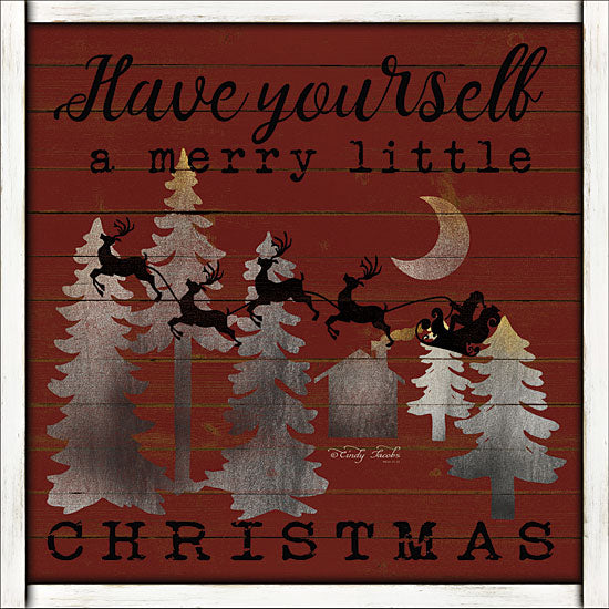 Cindy Jacobs CIN1525 - Have Yourself a Merry Little Christmas - 12x12 Have Yourself a Merry Little Christmas, Trees, Sleigh, Moon, Wood Planks from Penny Lane