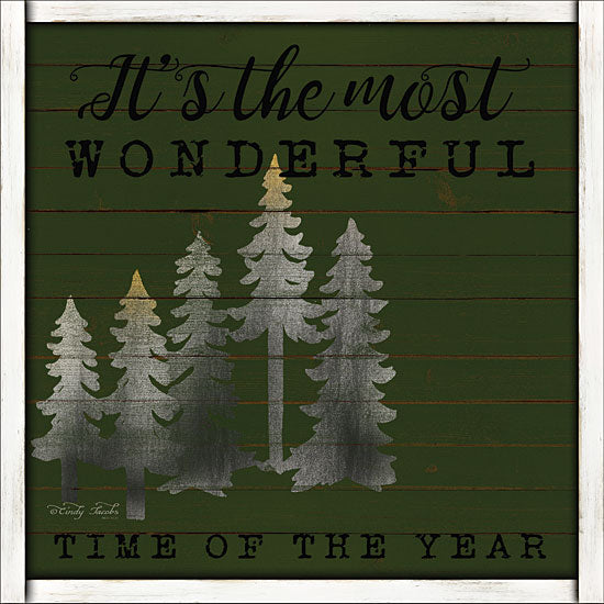 Cindy Jacobs CIN1526 - It's the Most Wonderful Time - 12x12 It's the Most Wonderful Time, Holidays, Wood Planks, Trees from Penny Lane