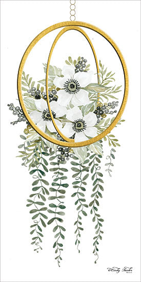 Cindy Jacobs CIN1597 - CIN1597 - Gold Geometric Circle & Ivy   - 12x24 Flowers, Ivy, Gold Circle Flower Holder from Penny Lane