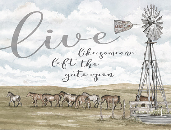 Cindy Jacobs CIN1740 - CIN1740 - Live Like Someone…   - 16x12 Signs, Typography, Windmill, Horses, Landscape from Penny Lane