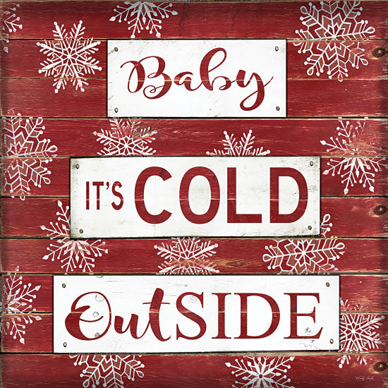 Cindy Jacobs CIN1752 - Baby It's Cold Outside - 12x12 Signs, Typography, Christmas, Snowflakes, Christmas Songs from Penny Lane