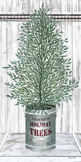 Cindy Jacobs CIN1773 - CIN1773 - Galvanized Pot Cedar - 9x18 Christmas Tree, Cedar, Holidays, Wood Planks from Penny Lane