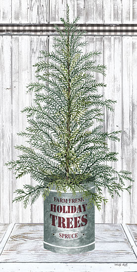 Cindy Jacobs CIN1776 - CIN1776 - Galvanized Pot Spruce - 9x18 Christmas Tree, Spruce, Holidays, Wood Planks from Penny Lane