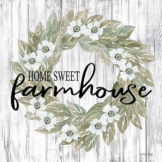 Cindy Jacobs CIN1795 - CIN1795 - Home Sweet Farmhouse Wreath - 12x12 Signs, Typography, Farmhouse, Floral Wreath from Penny Lane