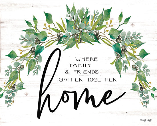Cindy Jacobs CIN1832 - CIN1832 - Home - Where Family & Friends Gather Together    - 16x12 Signs, Typography, Ivy, Home from Penny Lane