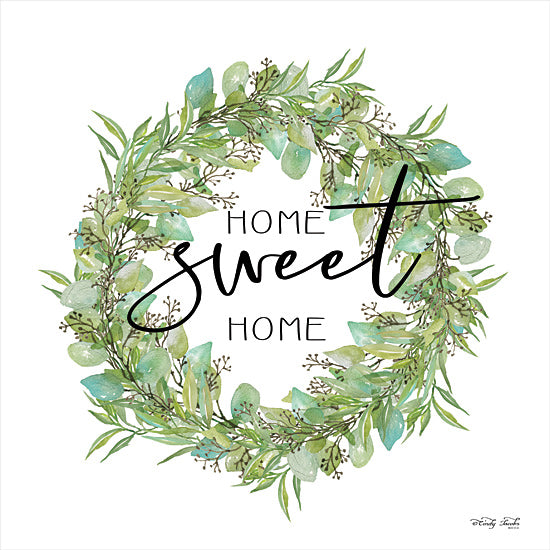 Cindy Jacobs CIN1834 - CIN1834 - Home Sweet Home Wreath I    - 12x12 Home Sweet Home, Wreath, Greenery, Home, Family, Signs from Penny Lane