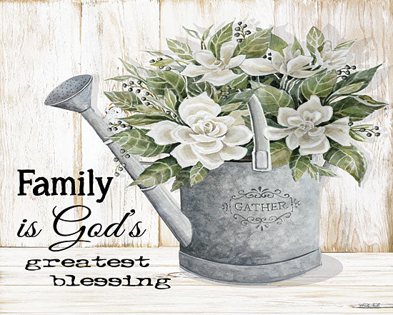 Cindy Jacobs CIN1842 - CIN1842 - Family is God's Greatest Blessing - 16x12 Signs, Typography, Family, Watering Can, Flowers, Still Life from Penny Lane