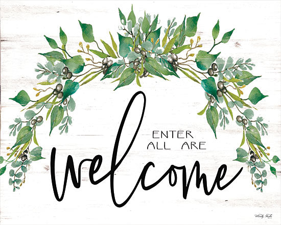 Cindy Jacobs CIN1886 - CIN1886 - Enter All Are Welcome      - 16x12 Signs, Typography, Ivy, Welcome from Penny Lane