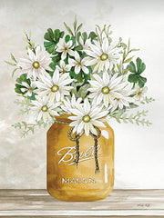 CIN2026A - Gold Jar with White Flowers - 18x24