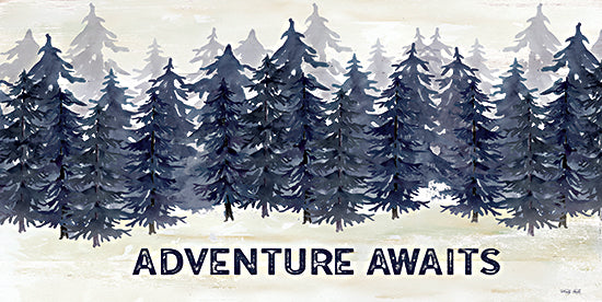 Cindy Jacobs CIN2033 - CIN2033 - Navy Trees Adventure - 18x9 Adventure Awaits, Trees, Forest, Travel, Signs from Penny Lane