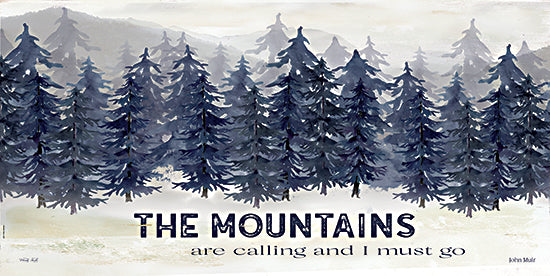 Cindy Jacobs CIN2034 - CIN2034 - Navy Trees The Mountains - 18x9 Mountains are Calling, Adventure, Trees, Forest, Signs from Penny Lane