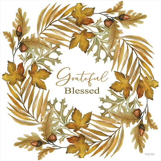 Cindy Jacobs CIN2055 - CIN2055 - Grateful Blessed Fall Wreath - 12x12 Grateful Blessed, Greenery, Wreath, Acorns, Autumn, Fall, Leaves from Penny Lane