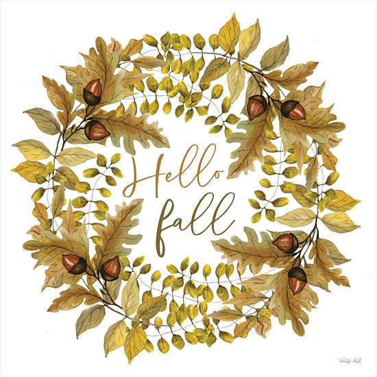 Cindy Jacobs CIN2056 - CIN2056 - Hello Fall Wreath - 12x12 Hello Fall, Greenery, Wreath, Acorns, Leaves, Autumn, Fall from Penny Lane