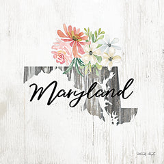 CIN2078 - Floral Maryland State Art - 12x12