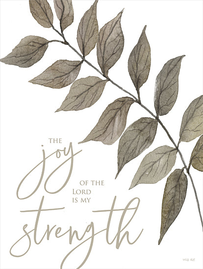 Cindy Jacobs CIN2141 - CIN2141 - The Joy of the Lord is My Strength - 12x16 Joy of the Lord, My Strength, Leaves, Neutral Palette, Signs from Penny Lane