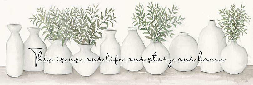 Cindy Jacobs CIN2165A - CIN2165A - This is Us - 36x12 This is Us, Family, Couples, Still Life, Greenery, Potted Plants, White Vases, Our Life, Our Story, Our Home from Penny Lane