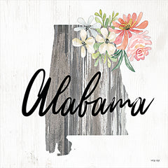 CIN2224 - Floral Alabama State Art - 12x12