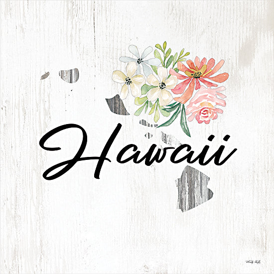 Cindy Jacobs CIN2231 - CIN2231 - Floral Hawaii State Art - 12x12 Travel, State, Hawaii, Typography, Signs, Textual Art, Flowers, 50 States, Wood Background from Penny Lane