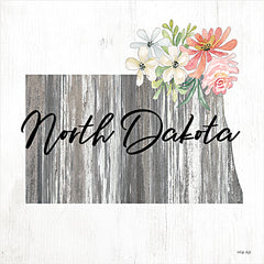 CIN2245 - Floral North Dakota State Art - 12x12