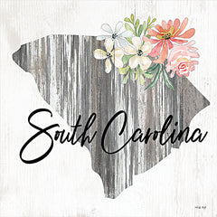 CIN2249 - Floral South Carolina State Art - 12x12