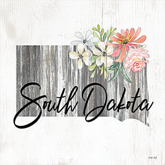 CIN2250 - Floral South Dakota State Art - 12x12