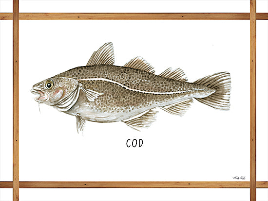 Cindy Jacobs CIN2259 - CIN2259 - Cod on White - 16x12 Cod, Fish, Frame, Coastal from Penny Lane