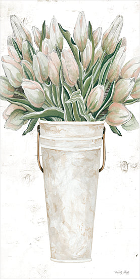 Cindy Jacobs CIN2280 - CIN2280 - Blushing Tulips   - 9x18 Tulips, Flowers, Tall Bucket, Spring, Shabby Chic from Penny Lane