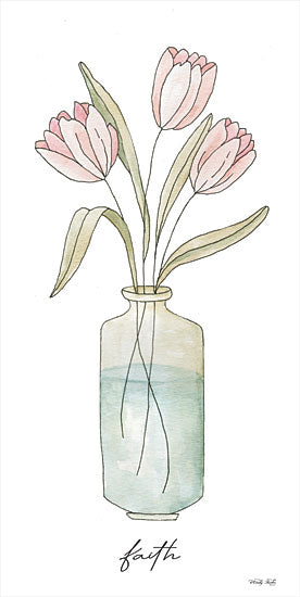 Cindy Jacobs CIN2325 - CIN2325 - Faith - 9x18 Faith, Flowers, Tulips, Pink Tulips, Vase, Blooms from Penny Lane