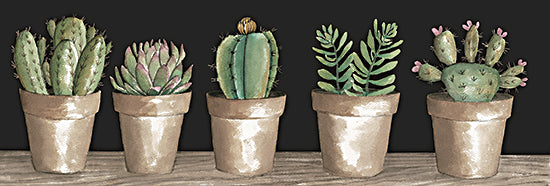 Cindy Jacobs CIN2330A - CIN2330A - Cactus Row   - 36x12 Succulents, Cactus, White Pots, Still Life, Southwestern from Penny Lane