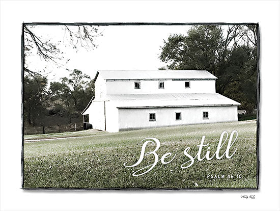 Cindy Jacobs CIN2378 - CIN2378 - Be Still Barn    - 16x12 Be Still, Bible Verse, Psalm, Farm, Barn, Photography, Calligraphy from Penny Lane