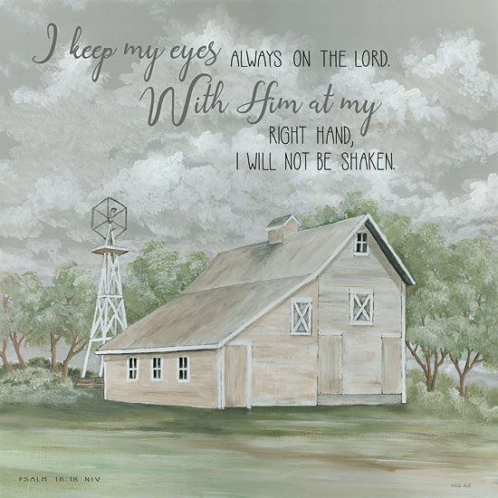 Cindy Jacobs CIN2387 - CIN2387 - Eyes on the Lord  - 12x12 I Keep My Eyes Always on the Lord, Bible Verse, Psalms, Religion, Farm, Barn, Farmhouse/Country, Typography, Signs from Penny Lane
