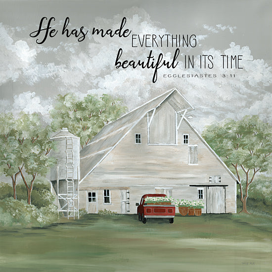 Cindy Jacobs CIN2388 - CIN2388 - Everything Beautiful   - 12x12 He Has Made Everything Beautiful in Its Time, Bible Verse, Ecclesiastes, Religion, Farm, Barn, Farmhouse/Country, Truck, Typography, Signs from Penny Lane